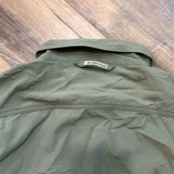ExOfficio Shirt Mens Medium Green Long Sleeve Button Up Fishing Outdoor Pockets - Picture 10 of 15